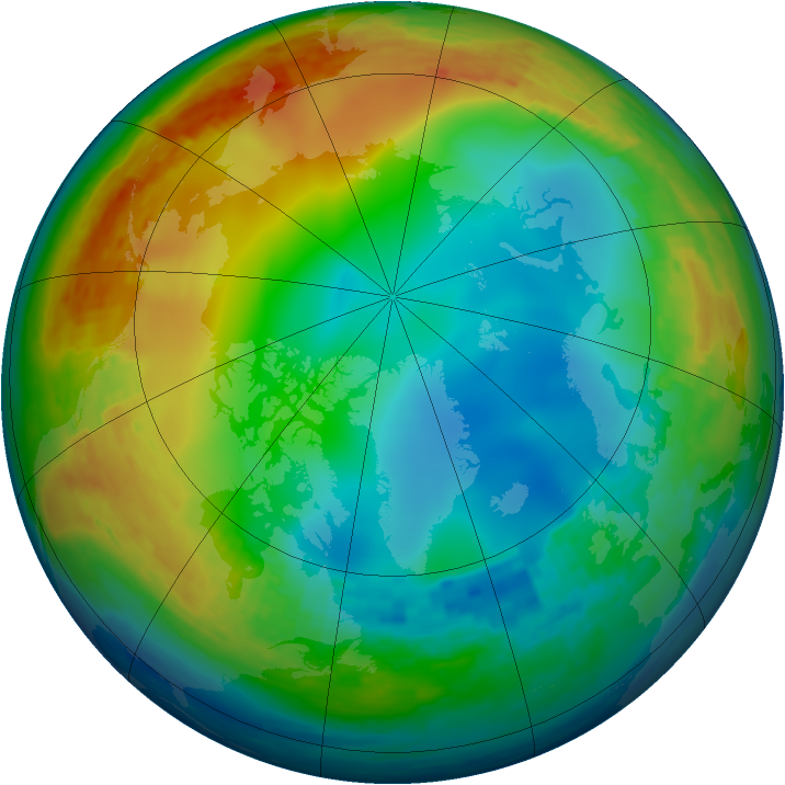 Arctic ozone map for 23 December 2002
